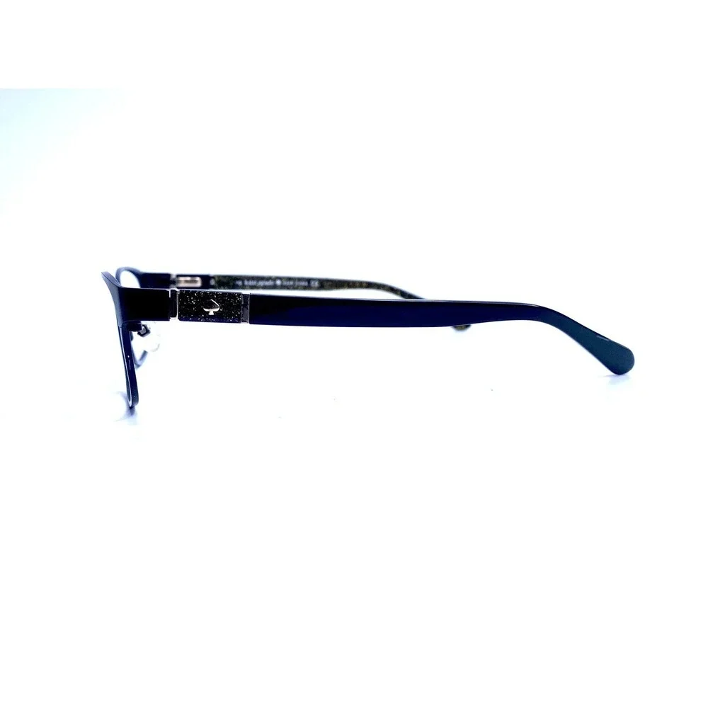 Kate Spade NY Black Oval Metal W Glitter Temples Eyeglasses Jayla 0003 52 17 135